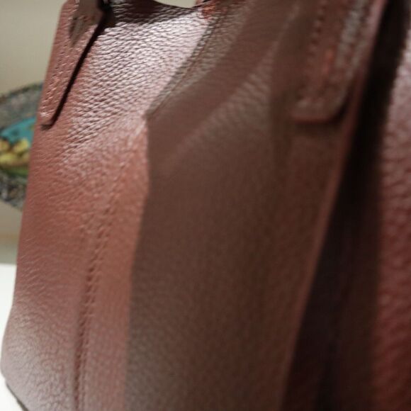 Botkier 21F2783HPMAL Large Brown Hudson Dual Handle Leather Tote Bag - Picture 15 of 15